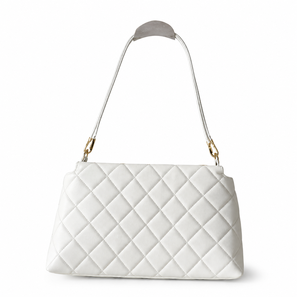 Chanel White Quilted Shoulder Bag