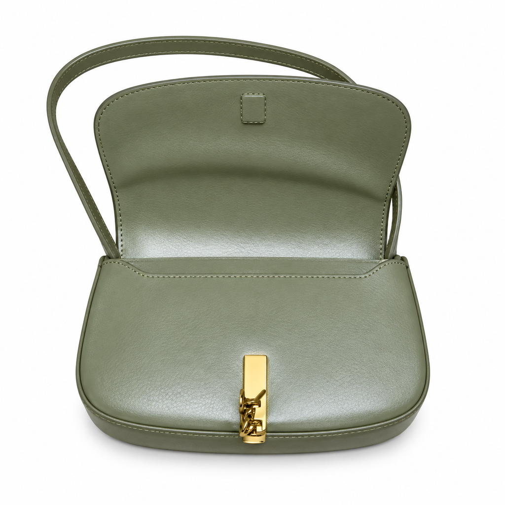 Saint Laurent Voltaire Shoulder Bag in Sage Green