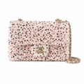 Chanel Classic Flap Bag in Pink Sequin Embroidery with Gold CC Lock