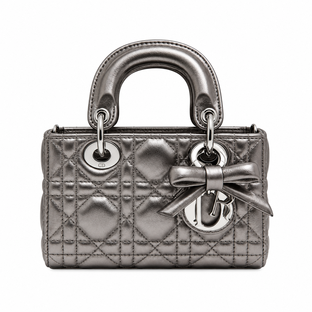 Dior Quilted Cannage Top Handle Bag with Removable Strap