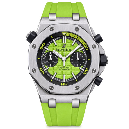 Audemars Piguet Royal Oak Offshore Diver Chronograph Green Dial Rubber Strap Watch
