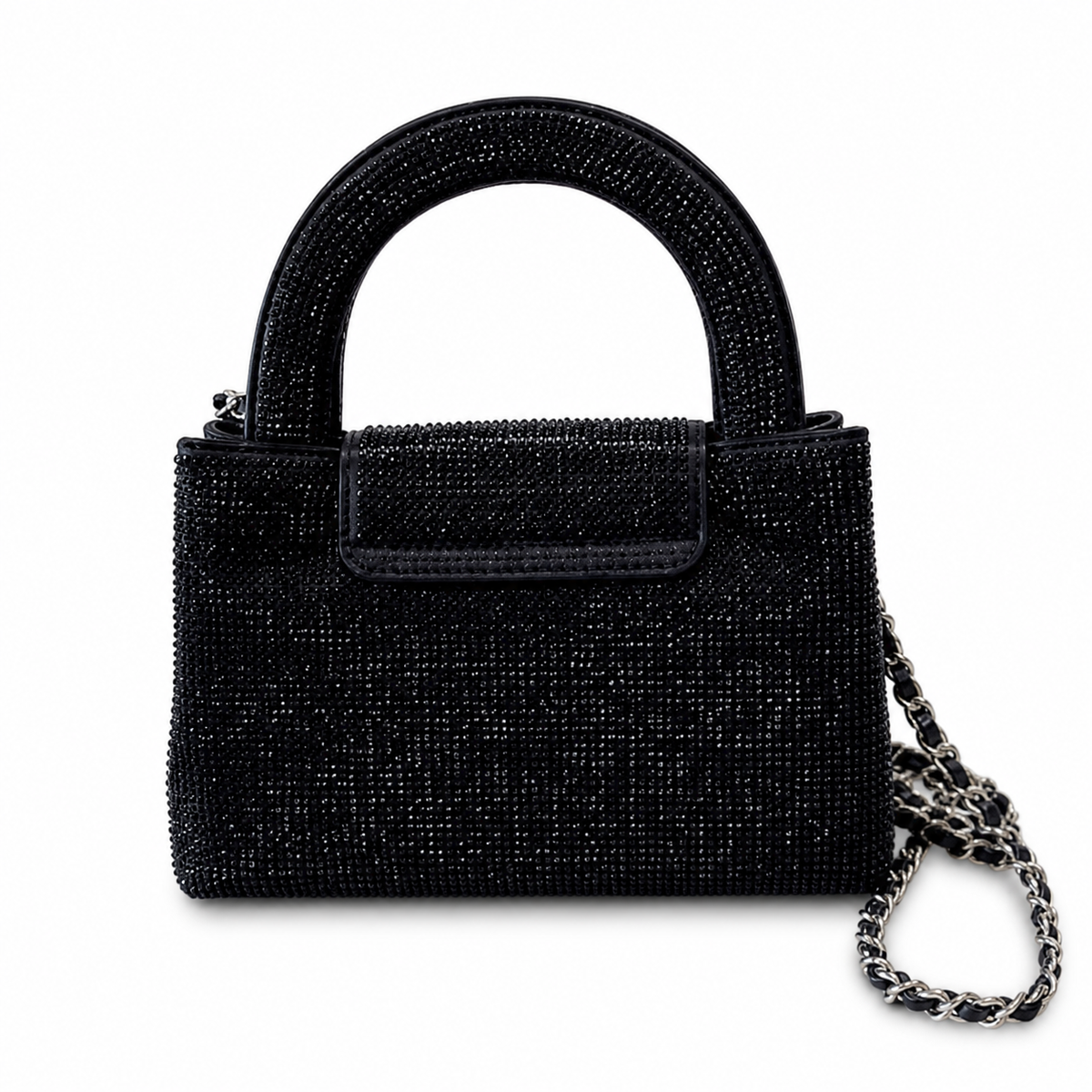 Chanel Black Rhinestone Top Handle Bag