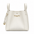 Dior Toujours Small Tote Bag in White with Christian Dior Logo