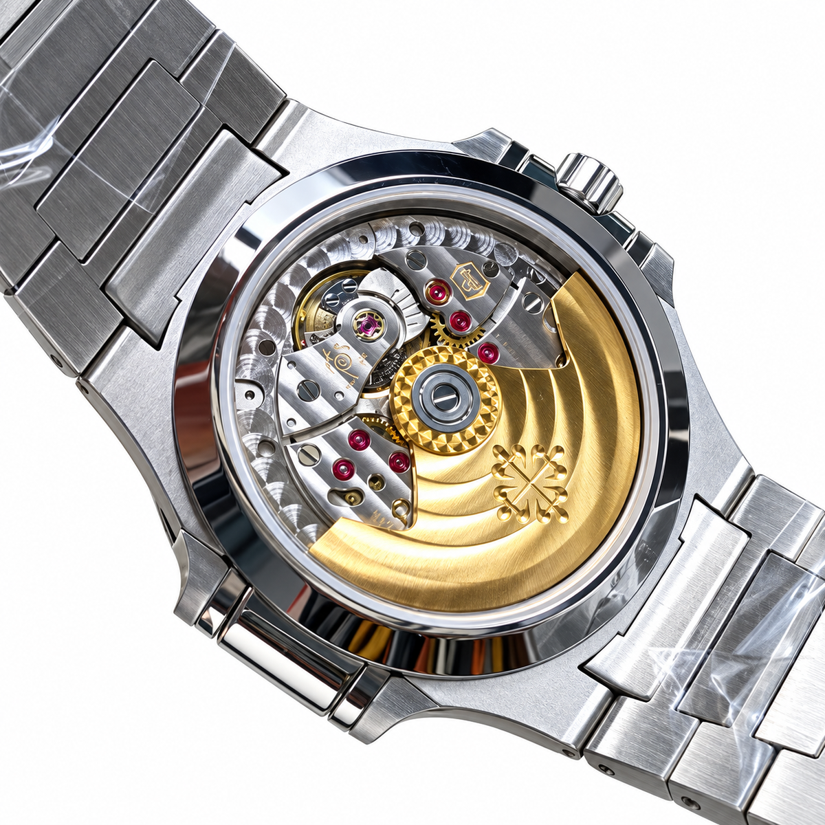 Patek Philippe Nautilus Blue Sapphire Baguette Steel Grey Dial