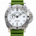 Panerai Luminor Automatic 44mm Men's Steel Watch Salmon Red Dial