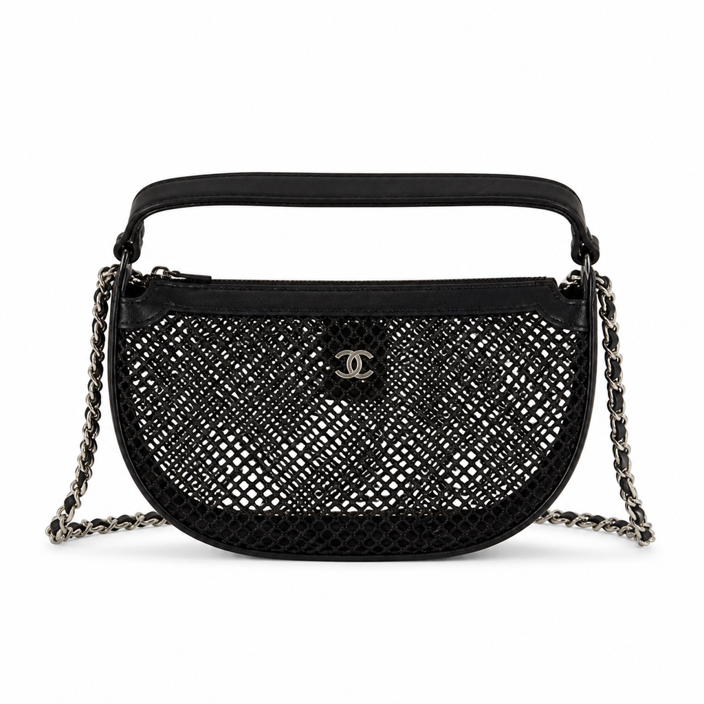 Chanel Black Mesh Shoulder Bag