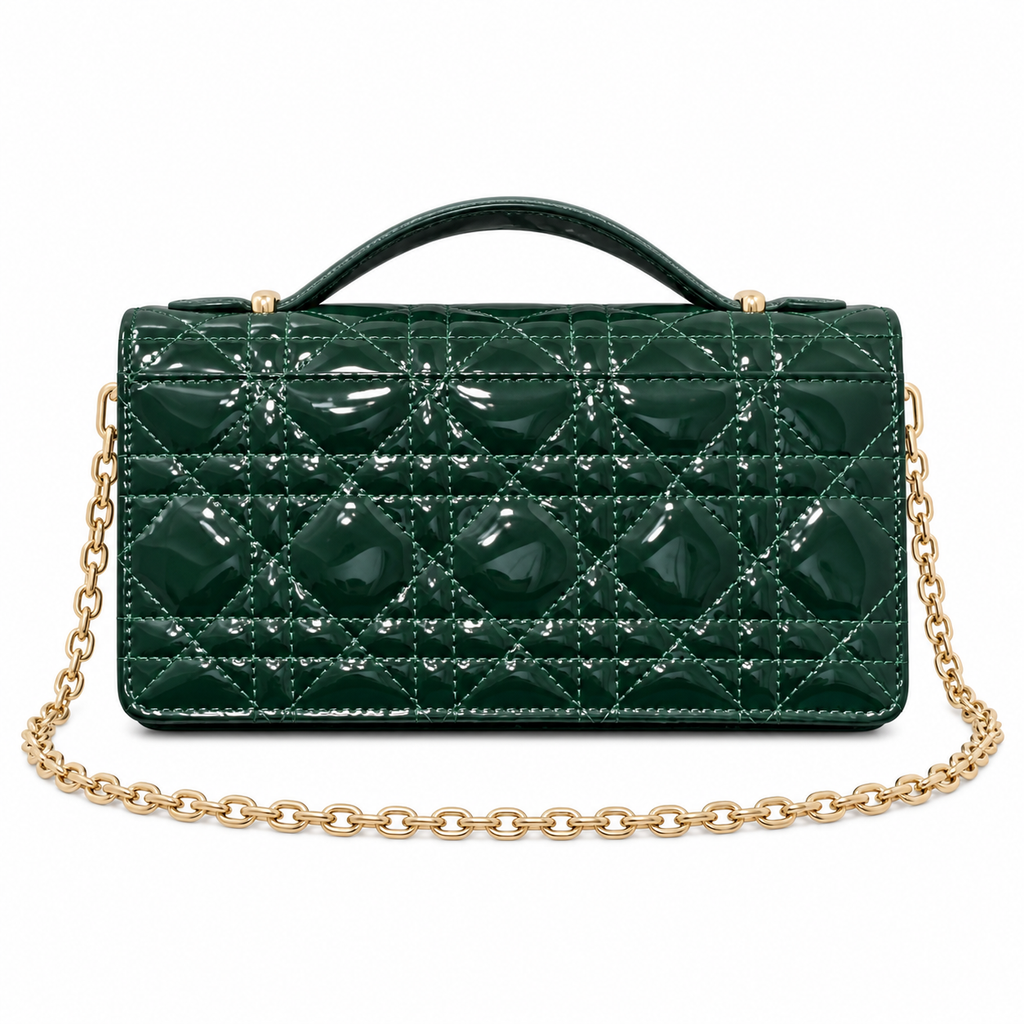 Dior Quilted Cannage Slim Crossbody Bag with Adjustable Chain Strap
