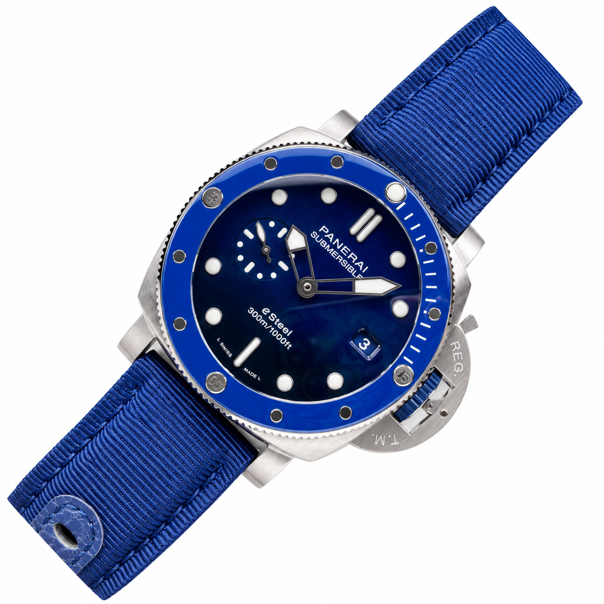 Panerai Luminor Due Automatic 42mm Men's Steel Watch Blue Dial