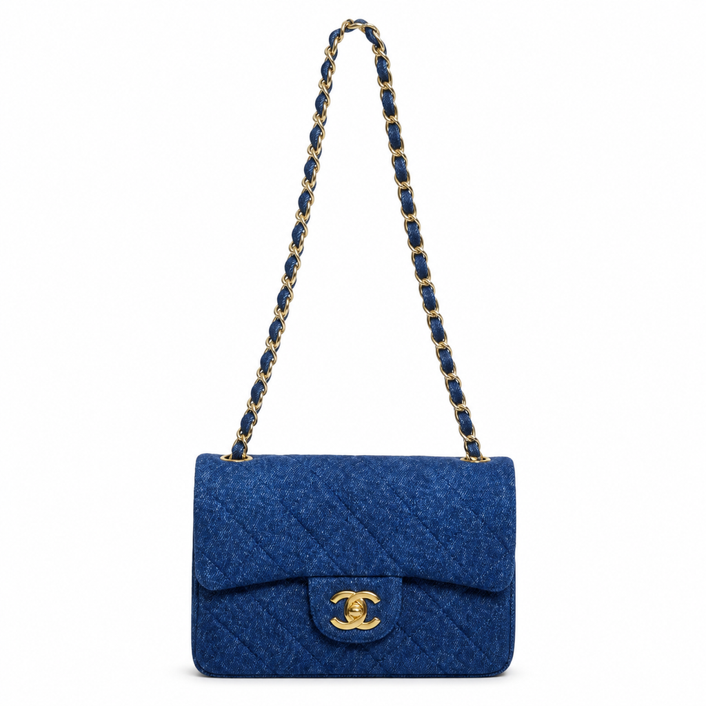 Chanel Blue Quilted Flap Chain Bag